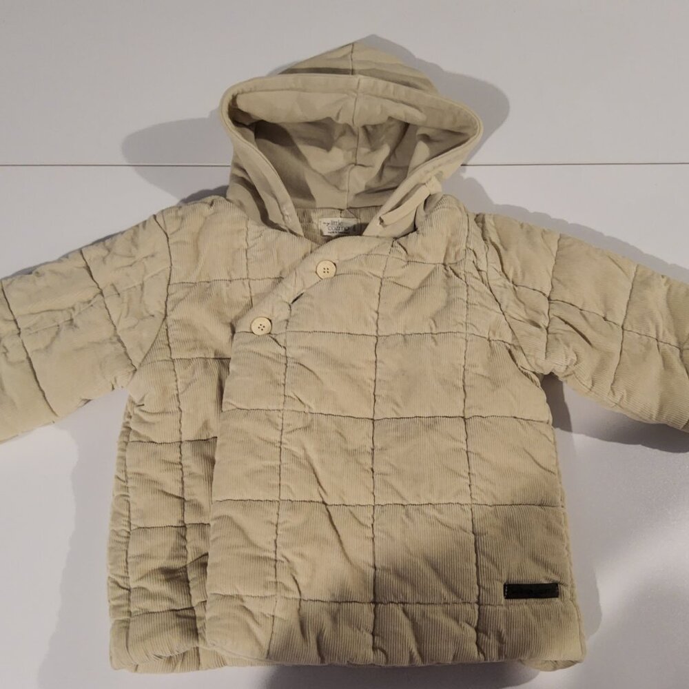 My little cozmo designer brand baby unisex cream puffer jacket